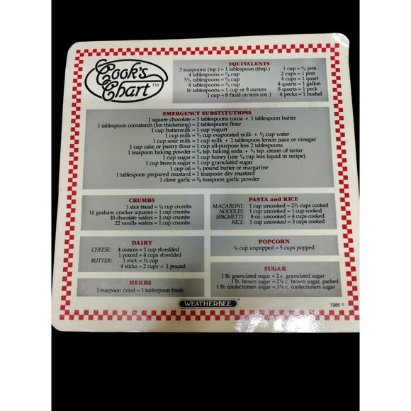 1961 Vintage Betty Crocker first edition second printing & 1986 Cooks Chart - Picture 5 of 6